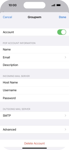 Press SMTP.