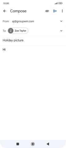 Press the attachment icon.