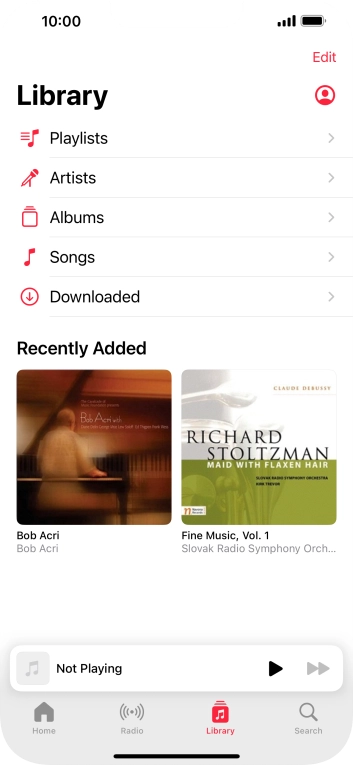 Press Playlists.