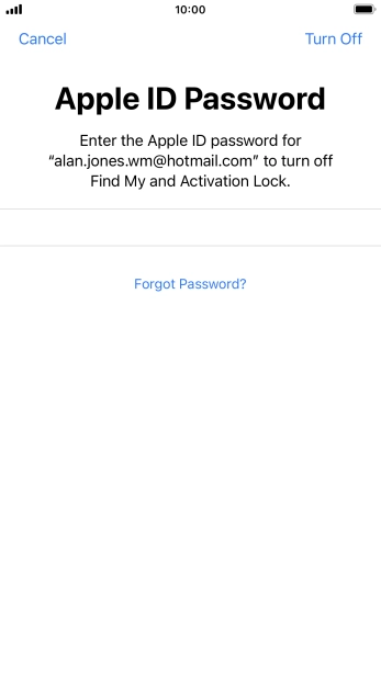 Press Turn Off.