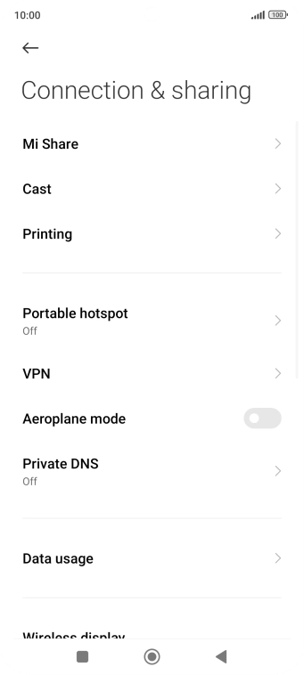 Press Portable hotspot.