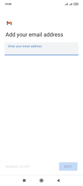 Press the field below 'Enter your email address' and key in your email address. Press the field below 'Enter your email address' and key in your email address.