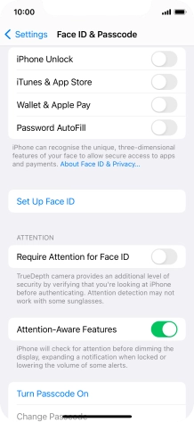 Press Set Up Face ID.