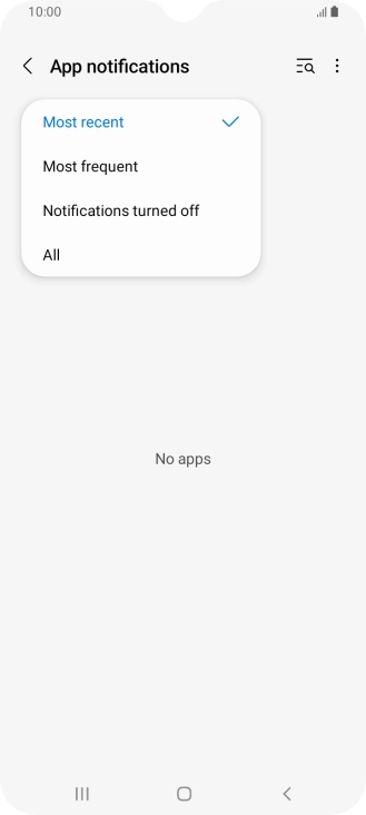 Press the required setting. Press the required setting.