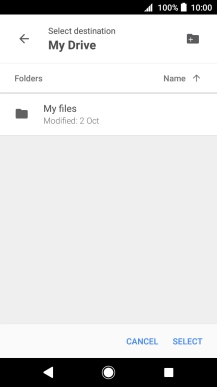 To create a new folder, press the new folder icon and follow the instructions on the screen to create a new folder.