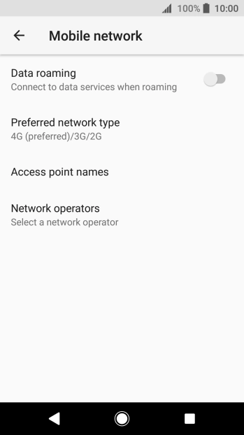Press Access point names.