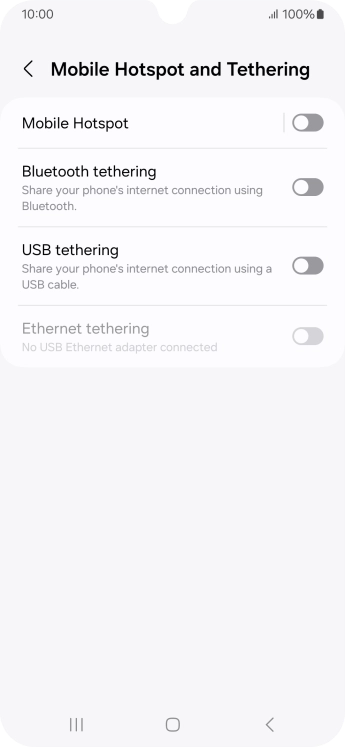 Press Mobile Hotspot.