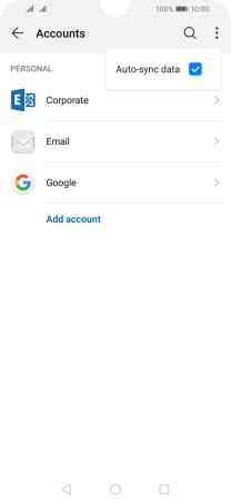 Press Auto-sync data to turn the function on or off.
