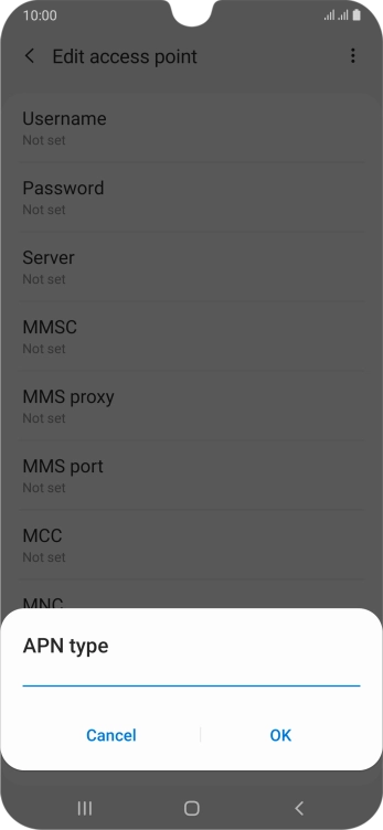 Key in mms and press OK. Key in mms and press OK.