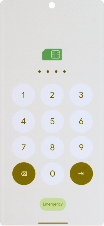 Key in your SIM PIN and press the confirm icon. The default SIM PIN is 0000.