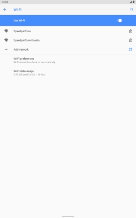 Press the required WiFi network.
