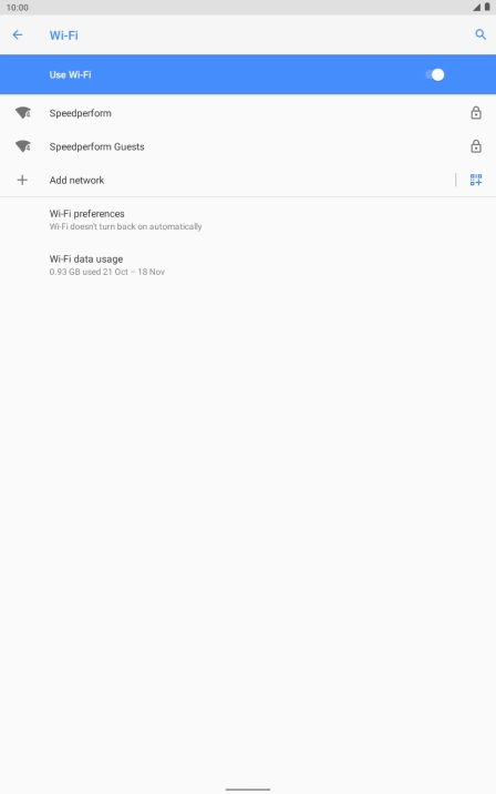 Press the required WiFi network.