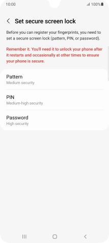 Press the required phone lock code and follow the instructions on the screen to create an additional phone lock code.