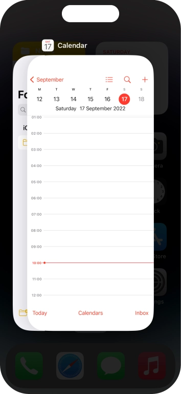 Slide upwards on the required application to end it. Slide upwards on the required application to end it.