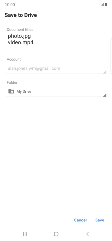 Press the field below 'Folder' and go to the required folder.