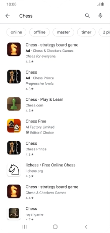 Press the required app.