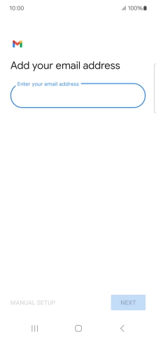 Press the field below 'Enter your email address' and key in your email address.