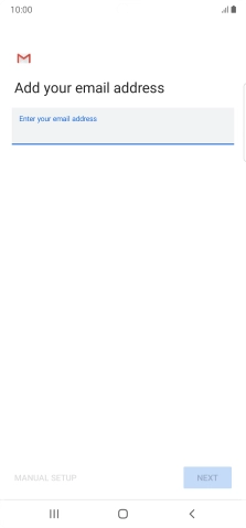 Press the field below 'Enter your email address' and key in your email address.