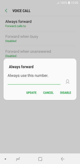 Press DISABLE.