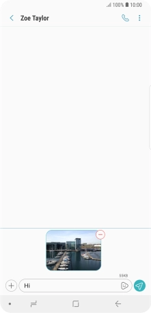 Press the send icon when you've finished your picture message.