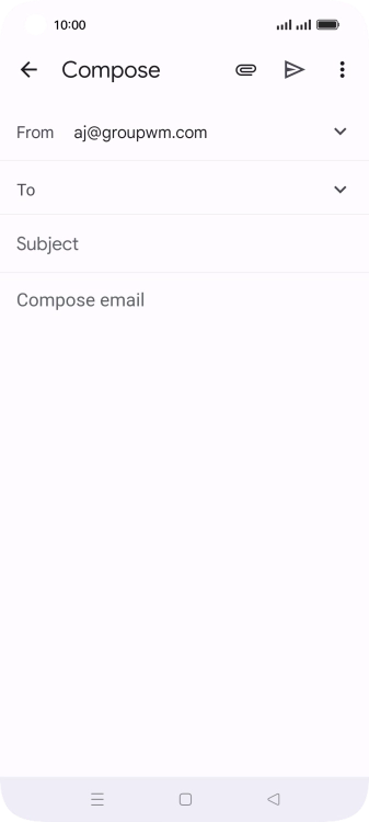 Press the field next to 'To' and key in the first letters of the recipient's name. Press the field next to 'To' and key in the first letters of the recipient's name.