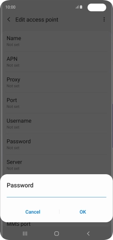 Key in p and press OK.