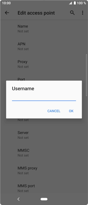 Key in o2wap and press OK.