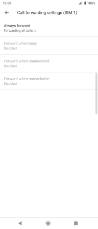 Press the required divert type.