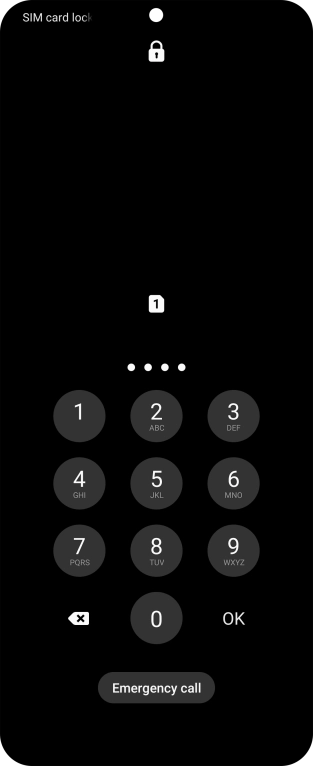Key in your SIM PIN and press OK. The default SIM PIN is 0000.