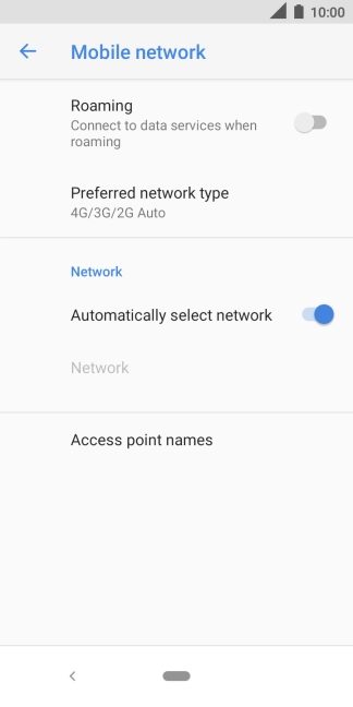 Press Access point names.