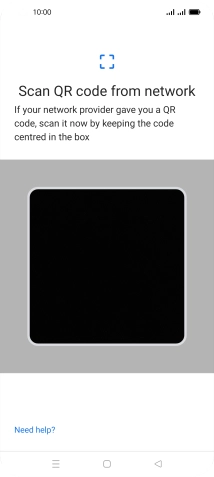 Place the QR code you've received inside the phone camera frame to scan the code.