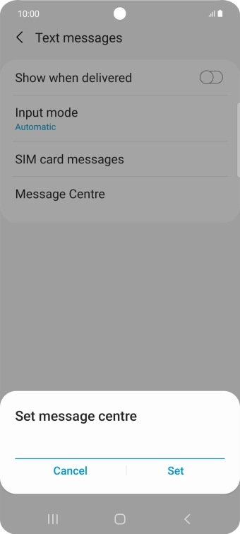 Key in +447802000332 and press Set.