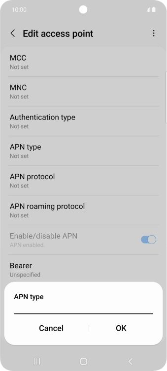 Key in mms and press OK.