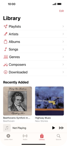 Press Playlists.
