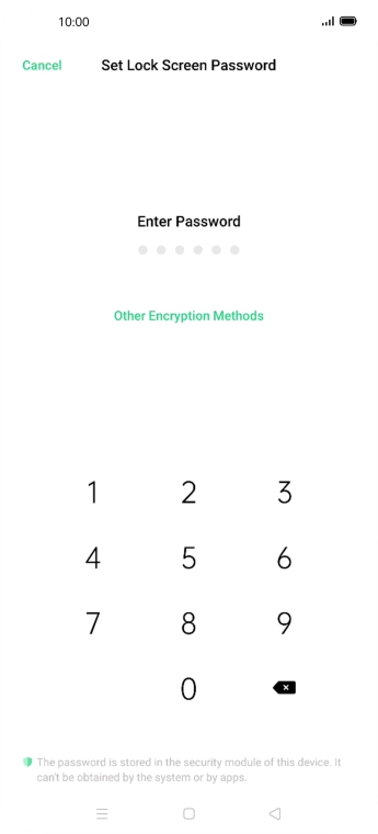Press Other Encryption Methods.