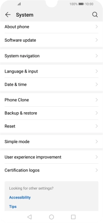 Press Software update. If a new software version is available, it's displayed. Follow the instructions on the screen to update the phone software.