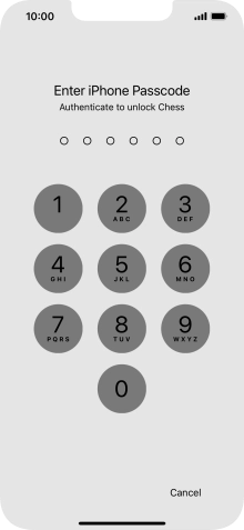Use the lock code you created. The app is now no longer locked.