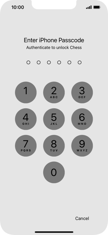 Use the lock code you created. The app is now no longer locked.