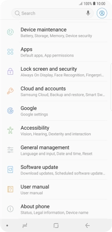 Press Cloud and accounts.