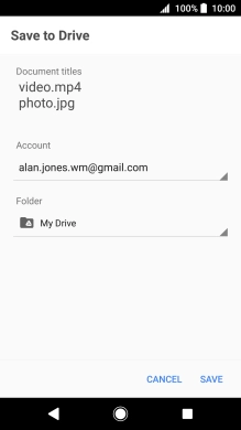 Press the field below 'Folder' and go to the required folder.