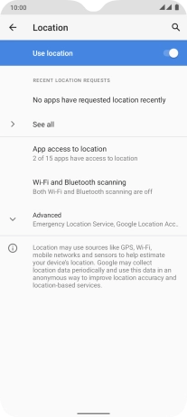 Press App access to location.