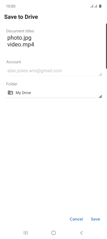 Press the field below 'Folder' and go to the required folder.