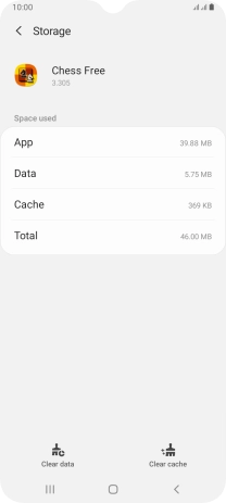 Press Clear cache.
