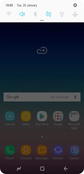 Press the settings icon. Press the settings icon.
