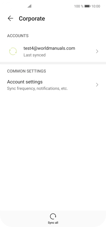 Press the required account.