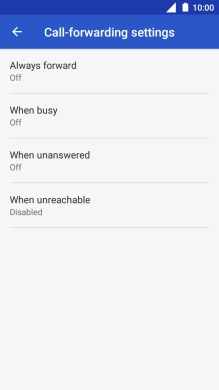 Press the required divert type.