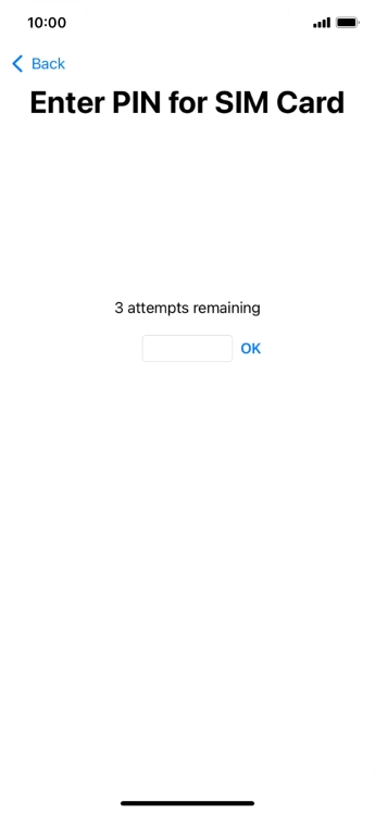 If your SIM is locked, key in your SIM PIN and press OK. The default SIM PIN is 0000.
