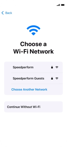 Press the required WiFi network.