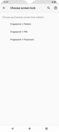 Press the required phone lock code and follow the instructions on the screen to create an additional phone lock code.