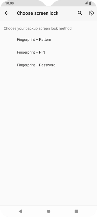 Press the required phone lock code and follow the instructions on the screen to create an additional phone lock code.